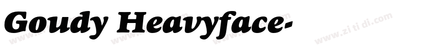 Goudy Heavyface字体转换